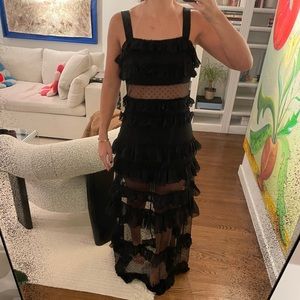 Alexis black gown, size M